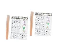 Abaodam 2pcs Clarinet Chord Chart Music Learning Aid Chord Poster for Beginner Coated Clarinet for Practice at Home Music Class