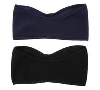 Abaodam 2pcs Cold-proof Ear Warmer Headbands Fleece Lining, Stretchy Sports Hairbands for Running Cycling Outdoor, Ear Covered Protective Head Wraps in Black and Royal Blue