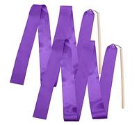 Abaodam 2Pcs Colorful Dancing Gymnastics Ribbons for Purple Streamers for Dance Rhythmic Movement and Twirling Activities
