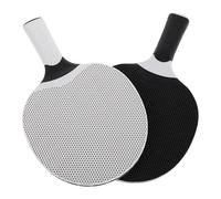 Abaodam 2pcs Composite Rubber Table Tennis Paddle Black and White Double Sided Rubber Racket Lightweight Balanced Blade for Enhanced Control and Accuracy Indoor Outdoor Use