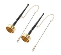 Abaodam 2pcs Copper Bell Dharma Instrument Temple Bell Buddhist Ritual Utensil for Meditation Ceremony