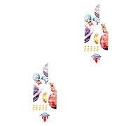 Abaodam 2pcs Cosmic Pattern Fretboard Sticker for Guitar Glow Dark Stars Fretboard Decals for Ballad Guitar Fingerboard