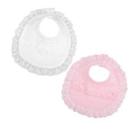 Abaodam 2pcs Cotton Bib for Girls Reusable Drool Bibs Soft and Absorbent Boy Girl for Newborns to Keep Dry and Fresh for Showers and Gifts