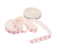 Abaodam 2pcs Cotton Christmas Ribbon Yards Soft Snowflake Snowman Design for Wrapping Wreaths Holiday Crafts Indoor Outdoor Festive Decorations