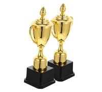 Abaodam 2pcs Creative Competition Award Trophies Plastic Childrens Winner Prizes for School Contests and Party Games Durable Trophies with Finish