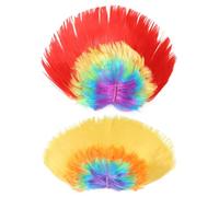 Abaodam 2pcs Creative Pet Cockscomb Cosplay Wig Set for Halloween Costume, Stand out Showing Hairstyle Headwear for High School Party