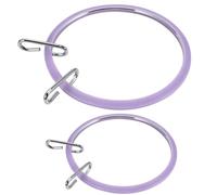 Abaodam 2pcs Cross-Stitch Frame Embroidery Hoops with Metal Head Adjustable Circular Embroidery Rack for DIY Craft for Decorating and Preserving