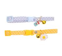 Abaodam 2Pcs Cute Cat Collar Pet Neck Accessories for Kittens Skin Friendly and Breathable Material for Daily Wear and Festive Occasions