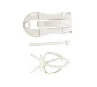 Abaodam 2pcs Cuttlebone Fixed Clips Birdcage Clamps for Parrots and Birds Handy and Easy to Install Multi Functional White Vegetable and Cuttlebone Holders