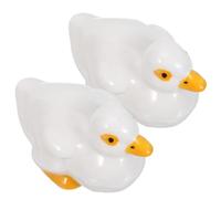 Abaodam 2pcs Decorative Ceramic Duck Toilet Bolt Caps for Bathroom Floor Screws, Easy Installation Animal-Shaped Replacement Parts, for Beach House Decor and Concealing Toilet Screw Bolts