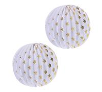 Abaodam 2pcs Decorative Paper Lanterns Gold Foil Folding Lanterns Party Decoration Props Rich Colors Exquisite Craftsmanship