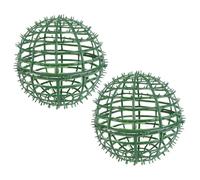 Abaodam 2pcs Decorative Topiary Cage Artificial Plant Topiary Ball Cage Plastic Material Grass Ball Shape Delicate Style Safe for Home and Park Decoration