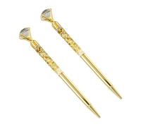 Abaodam 2pcs Diamond Pen Roller Ball Pen Metal Crystal Writing Smooth Use for Graduation and Employee Benefits