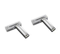 Abaodam 2pcs Diatonic Harmonica Blues Harp Swan Harmonica Musical Instrument for Blues Jazz Melodica Sliver c Portable for Adults Beginners