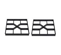 Abaodam 2pcs DIY Path Molding Maker for Garden Cement Brick Mold Plastic Paving Mould for DIY Pathway and Patio Slabs