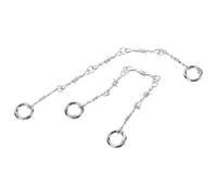 Abaodam 2pcs DIY Silver Shoe Chains for Sandals with Decorative Punk Style Charms Easy Attach Hanging Rings Unisex Accessory to Enhance Shoes Appearance and Personalize Footwear