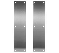 Abaodam 2pcs Door Step Plate Door Impact Plate Stainless Steel Kickplate with Robust Construction Silver Finish Screws in Restaurants and Stores