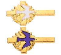Abaodam 2pcs Dove Pin Brooch Vintage Zinc Alloy Elegant Design Religious Theme for Women Baptism Decorations and Party Accessories