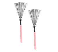 Abaodam 2pcs Drum Stick Brush Wooden Handle Wire Brush Steel Drum for Cleaning