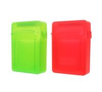 Abaodam 2pcs Dual Slot Hard Drive Case Enclosure with Anti-static Plastic Material and Lightweight Double Layer Structure, Compact Storage Box for Hard Disks that Can be Put in Laptop Bag