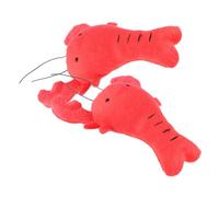 Abaodam 2Pcs Durable Plush Squeaky Dog Interactive Chew Resistant for Indoor Outdoor Play Safe Soft Material for Teeth Protection Fun Cartoon Design for Dogs