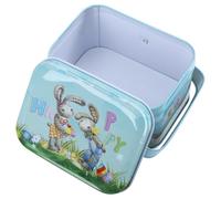 Abaodam 2pcs Easter Candy Box Cake Storage Container Creative Packing Tinplate Box Portable Candy for Boys and Girls