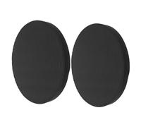 Abaodam 2pcs Eco Tpe Yoga Pad Thick Round Cushion for Knees Wrists Elbows Shoulders Non Slip Lightweight Pressure Relief for Comfortable Yoga Practice Black