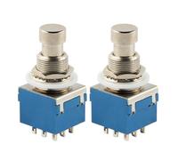 Abaodam 2pcs Effects Switch Metal Pedal Button for Guitar Effects Pedal Stomp Box True Bypass Foot Switch Latching Momentary Soft Touch Button