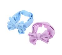 Abaodam 2Pcs Elastic Puppy Bow Headbands for Dogs and Cats Comfortable and Pet Headwear Adorable Decorative Dog Bows for Photo Props and Special Occasions Includes Purple and
