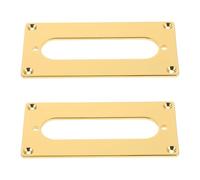 Abaodam 2pcs Electric Guitar Pickup Frame 92x46mm Metal Pickup Cover Ring for Humbucker to Single Coil Conversion Golden Mounting Ring for DIY Guitar Parts