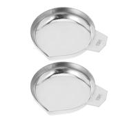 Abaodam 2pcs Electronic Balance Scale Pans Stainless Steel Lightweight Trays Round Edges Safe to Touch for Jewelry Weighing and Small Items Measurement