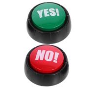 Abaodam 2Pcs Electronic Sound Button Yes No Prank Plaything for Parties Games Events Fun Desktop Noise Maker for Adults Creative Answer Buzzers