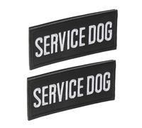 Abaodam 2pcs Embroidered Fabric Service Dog Patches Sew on Iron on Applique Badges for Training Walking Travel Small to Large Pets