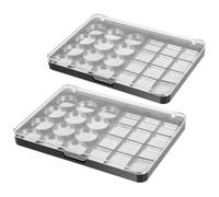 Abaodam 2pcs Empty Magnetic Eyeshadow Palette with Design and Ample Space, Made of Sturdy and Iron Materials, for DIY Makeup and Organizing Eye Shadows in Makeup Bags