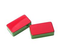Abaodam 2pcs Enclosed Brass Guitar Pickup Covers for Style Red Top and Green Bottom Metal for Electric Guitars