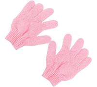 Abaodam 2pcs Exfoliating Bath Gloves for Body Scrub, Shower Gloves Made of Soft Polyester with Lanyard for Hanging, One Size Fits Most, Easy to Put and Take, Suitable for Men