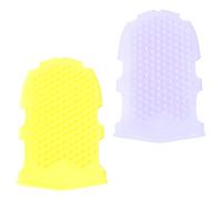 Abaodam 2pcs Exfoliating Shower Gloves for Bath and Spa with Dual-sided Silicone Scrubbing Surface, Removes Dead Skin and Suitable for Feet and Arms Random Color