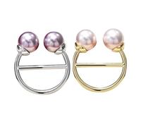 Abaodam 2Pcs Fashionable Clothes Corner Buckles Multifunctional Scarf Clips Stylish Hemline Fasteners for Women with Smooth Polished Edges in Gold and Silver