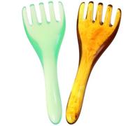 Abaodam 2pcs Five Claw Massage Comb Beeswax Resin for Scalp Body Gua Sha Scraping Skin Care Relief Random Color