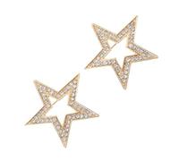 Abaodam 2pcs Five Pointed Star Brooch Rhinestone Lapel Pin for Clothes Hat Backpack Accessories Valentine's Day Anniversary