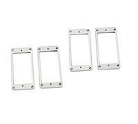 Abaodam 2pcs Flat Pickups Frame Mounting Rings for Style Electric Guitar Silver Humbucker Cover Plate Pickups Frame Rings for Guitar Humbucker Cover Plate