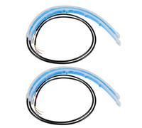 Abaodam 2pcs Flexible LED Bar LED Strip Bar Auto Daytime Running Light Dc12v 0.21a 5w Waterproof Blue Silicone for Motorcycle Scooter Raining and Snowing