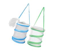 Abaodam 2pcs Foldable Insect Habitat Cage Cylindrical Butterfly Breeding Enclosure for Observation Mesh Insect Net for Outdoor Adventures Suitable for Butterflies Bees and Ladybugs