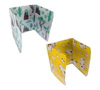 Abaodam 2pcs Foldable Oil Splash Guards Made of Aluminium Foil with Decorative Printing Patterns, Practical Heat Insulation Boards for Kitchen Stove Cooking Protection