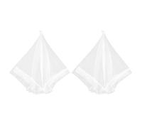 Abaodam 2pcs Food Cover Foldable Food Tent White Large Rectangular Metal Gauze Mesh Keeps Clean Beautiful Look Fine Workmanship for Barbecues Camping