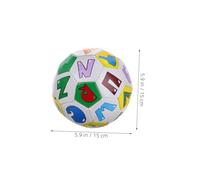 Abaodam 2pcs Football Rubber Soccer Balls for Kindergarten Indoor Outdoor Play Soft Touch Educational Alphabet Design for Boys Junior Practice