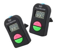 Abaodam 2pcs Four-digit LED Countdown Counter Digital down Plus Minus Electronic Counter with Sound Easy to Install Abs Material Suitable for Educational and Professional Use