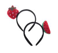 Abaodam 2pcs Fruit Headbands Watermelon and Strawberry Hair Accessories for Party Photo Shoot Summer Festival Birthday