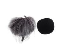 Abaodam 2pcs Furry Microphone Windscreen and Sponge Microphone Wind Cover Compatible Zoom Mic Recorder Wind Protection Supply