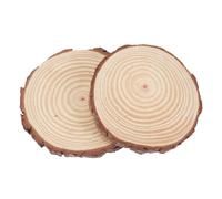 Abaodam 2Pcs Garden Paver Stepping Stones Outdoor Decorative Wood Pathway Circles for Lawn DIY Easy Install Natural Garden Decor